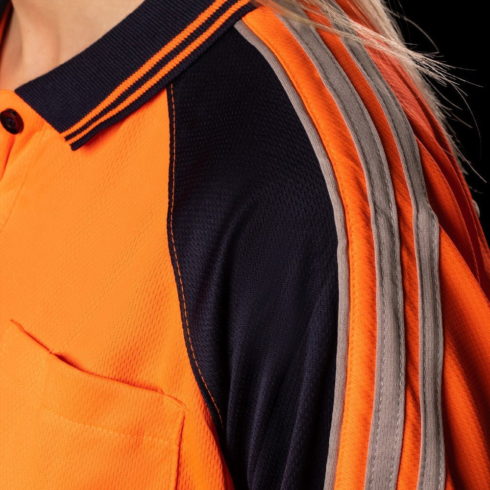 WOMEN'S HI - VIS S/S POLO SHIRT - BAD WORKWEAR